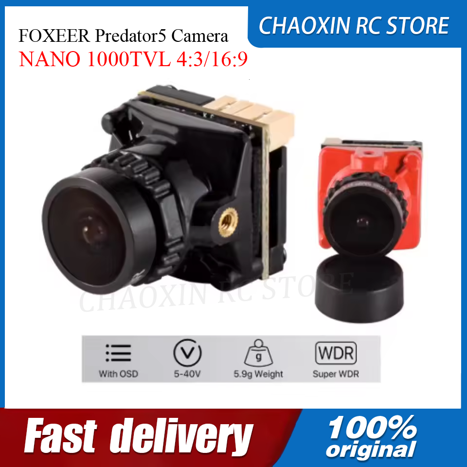 Drone Camera - FOXEER Predator5 Camera NANO 1000TVL 4:3/16:9