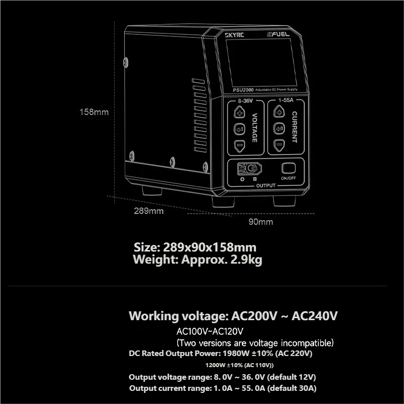SKYRC PSU2000 1980W Adjustable - Drone Battery review and price