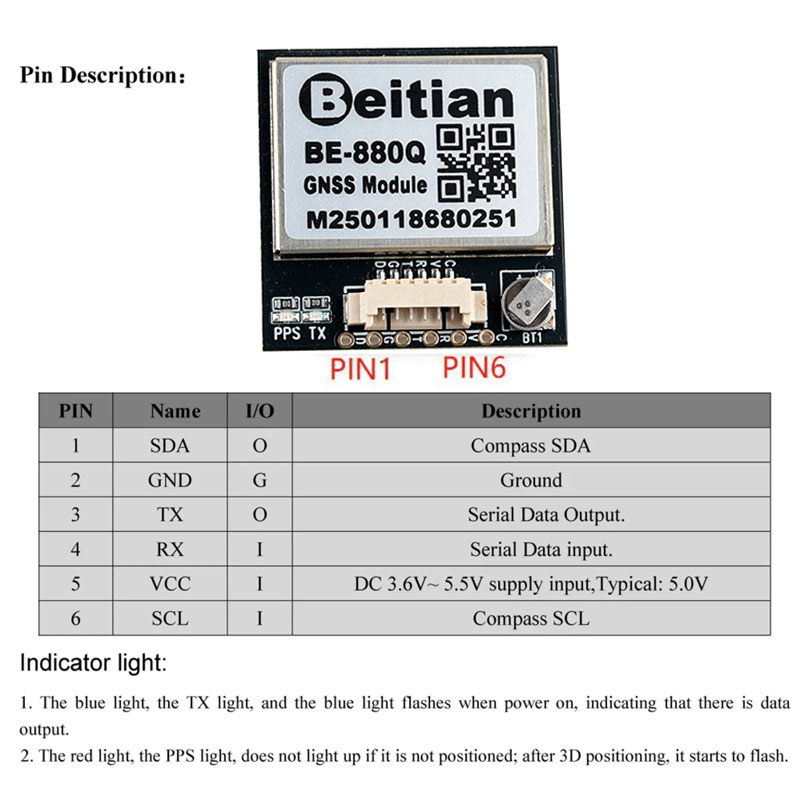 BE-880Q GNSS GPS Module M10050 - Drone Compass review and price