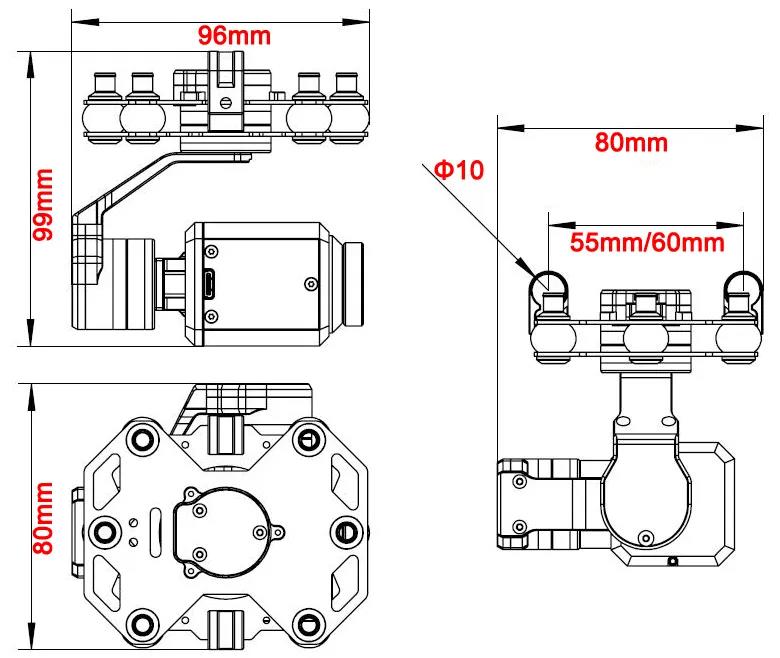 Tarot TL3T20 3-axis Gimbal 640 - Drone Gimbal review and price